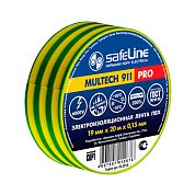 Изолента&nbsp;&nbsp;желто-зеленая 19мм*20м&nbsp;&nbsp;Safeline